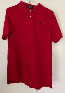 POLO RALPH LAUREN Solid Red Pullover Polo Shirt~Boy's Size XL 18-20~s/s~ - Picture 1 of 4
