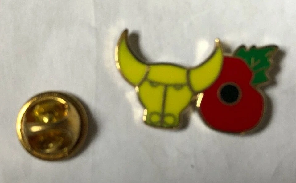 Oxford United - Yellow Ox Poppy Badge - Brand New - For Charity - Image 1 of 1
