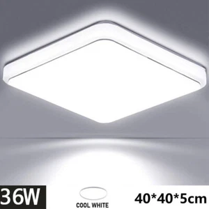 36W Modern LED Ceiling Light Square Panel Down Bathroom Kitchen Bedroom Lamp - Picture 1 of 8