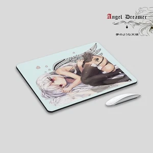TAPIS DE SOURIS Manga girl Sexy Dentelles Tatouages Hentaï Ailes d'anges Coeurs - Photo 1/4