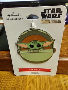 Hallmark Disney Star Wars Mandalorian THE CHILD GROGU Metal Christmas Ornament - Picture 1 of 2