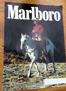 Marlboro advertisements 1976 Print/Cowboy Cigarette 11in. X 13in. Art, Photo