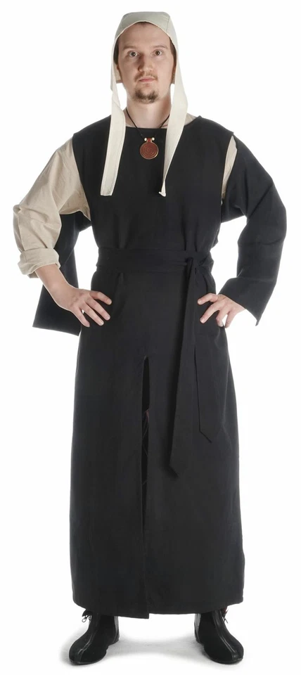 Wikinger Tunika Vali aus Baumwolle Schwarz | HEMAD Gewandung LARP - Bild 1 von 1