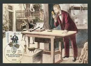 BRD MK PHILIPP REIS TELEFONO TELEFONO SCHEDA MASSIMA SCHEDA MASSIMA MC CM d2163 - Foto 1 di 1