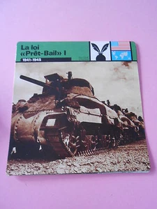 Guerre War 1945 La Loi Prêt Bail I et II Fiche Card - Picture 1 of 2