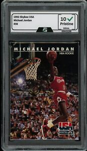 1992 Skybox #38 Michael Jordan GRADED 10 GEM MINT HOF Chicago Bulls USA