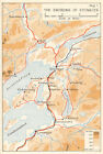 World War 2 Norway Campaign. Steinkjer environs 1940. German Invasion 1952 map