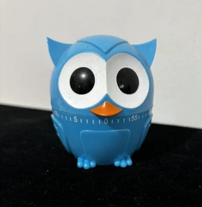 Kikkerland Blue Little Owl Kitchen 60 Minute Timer - Picture 1 of 3