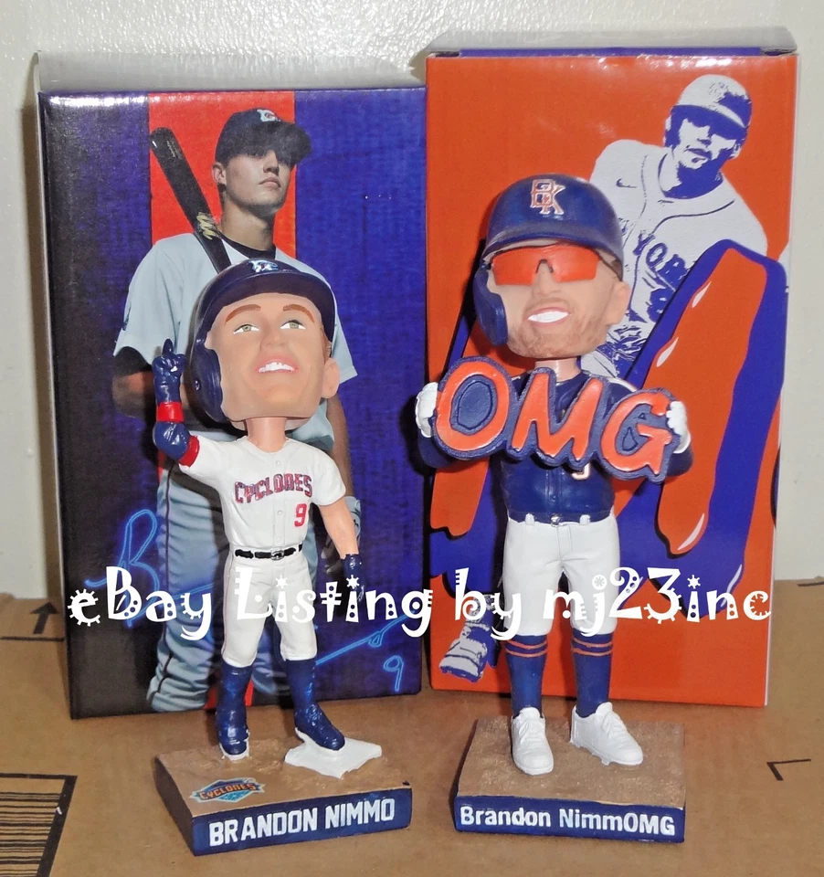 BRANDON NIMMO BOBBLEHEAD OMG SIGN SET BROOKLYN CYCLONES SGA NEW YORK METS MiLB - Image 1 of 1