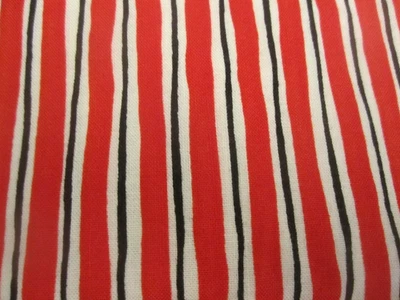 Buggy Brights by Kangaroo & Joey for Moda STripe Red White Black 1yd 21" x 42 - Image 1 of 4