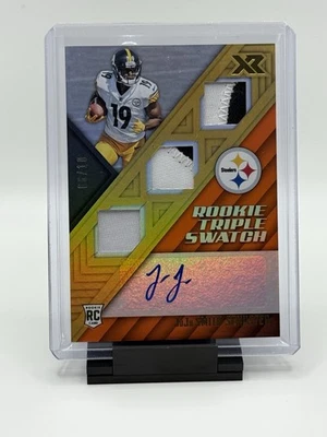2017 Panini XR - Rookie Triple Swatch Autographs JuJu Smith-Schuster #185 Orange - Image 1 of 2