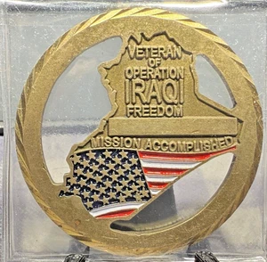 Operación Libertad Iraquí "Misión Cumplida" Desafío Moneda 2" Medalla SP4942 - Imagen 1 de 2