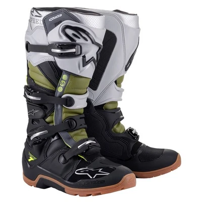 Alpinestars Tech 7 Enduro Boot (Black/Silver/Military Green, numeric_16 - Image 1 of 4