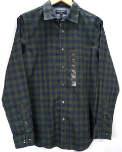 NEW BANANA REPUBLIC LONG SLEEVE SHIRT LIGHTWEIGHT BLUE GREEN PLAID STRETCH MEN M - Picture 1 of 6