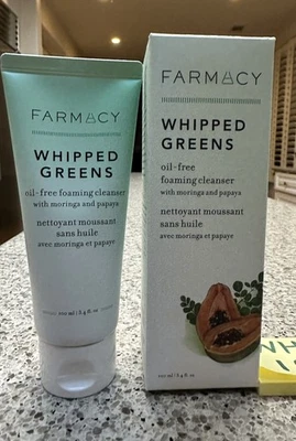 Limpiador de espuma sin aceite Farmacy Whipped Greens 3,4 oz / 100 ml TALLA COMPLETA SELLADO NUEVO Foto 1 de 4