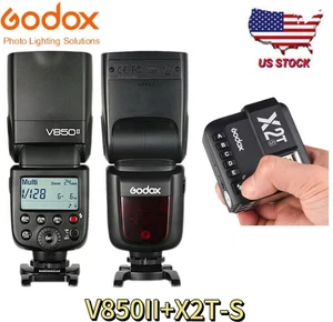 US Godox V850II GN60 2.4G 1/8000s High-Speed Sync Camera Flash+X2T-S TTL Trigger - Picture 1 of 21