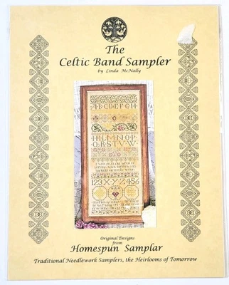 HOMESPUN SAMPLAR THE CELTIC BAND SAMPLER COUNTED CROSS STITCH PATTERN - NEW - Image 1 of 3