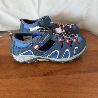 Merrell Hydro H20  Hiker Sport Water Sandals Boys Size 2 Navy Cobalt NEW - Image 1 of 4