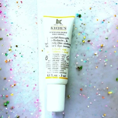 KIEHL’S Powerful Strength Line Reducing Dark Circle Vitamin C Eye Serum NEW .1oz - Image 1 of 4