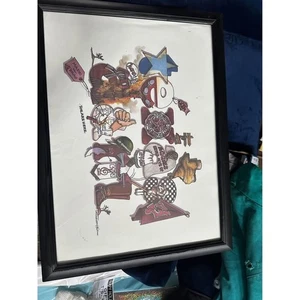 Texas A&M watercolor Framed one of a Kind signed Art - Picture 1 of 8