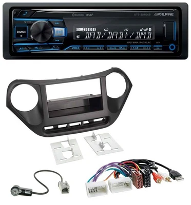 Alpine USB Bluetooth DAB MP3 Autoradio für Hyundai i10 (ab 2013) AUX USB - Bild 1 von 4