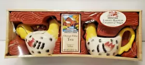 Chestnut Creek White & Yellow Hen Chicken Sugar Creamer Set - Country Kitchen - Picture 1 of 6