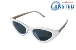 Gafas de sol blancas ojo de gato lentes teñidas de azul protección UV400 ACE002 - Imagen 1 de 3