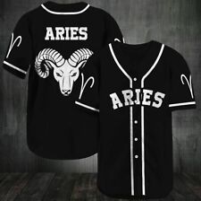 Awesome Zodiac Aries Baseball Tee Jersey Shirt Shirt All Over Printed 3d s 5xl M