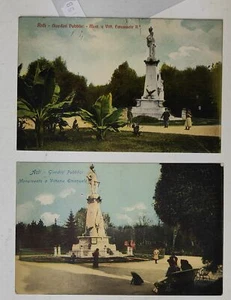ASTI CITTA'-GIARDINI MONUMENTO VITTORIO EMANUELE-LOTTO 2 CARTOLINE-C44-158 - Bild 1 von 1