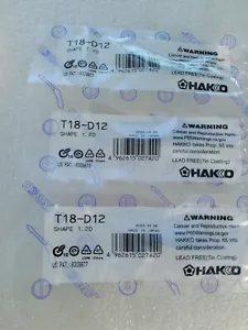 3 STCK. ORIGINAL T18-D12 Meißel Lötspitze, 1,20 mm für Hakko FX-8801 Bügeleisen - Bild 1 von 2