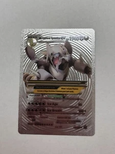 Mega Ancient Tyranitar Ex Silver Foil Fan Art Display Card NM/M - Picture 1 of 2