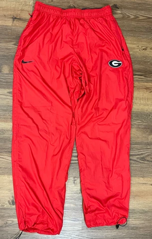 Nike UGA University Of Georgia Mens Windbreaker Pants Joggers Red Large Cover
