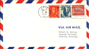 Allegheny First Flight Erie Pennsylvania - Detroit Michigan - RARE 1956 - Picture 1 of 2