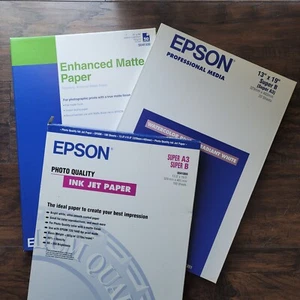 Epson 13" X 19" Ink Jet Paper Mixed Lot 2 Open, 1 Unopened Box Read For Details - Picture 1 of 7