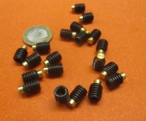 Kmac Alloy Steel Set Screws, Brass Tip, 5/16-18 x 3/8" Thread Length, 20 Pcs - Picture 1 of 15