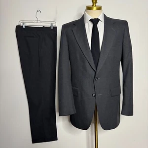 Kuppenheimer Men's 38R Gray Wool Two-Piece Suit 34W Pants Solid - Picture 1 of 15