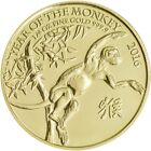 Großbritannien  Gold 999,9 Lunar UK ¼ oz, 25 GBP,  BU,  2016 YEAR OF THE MONKEY