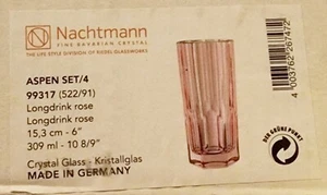 Nachtmann Aspen Highball Glasses, Set of 4, Long Drink Glass, Rose - New In Box - Picture 1 of 1