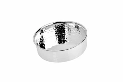 Sottobicchiere argentato argento stile martellato - Immagine 1 di 2