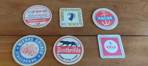 Lot de 6 sous bocks de bière publicité - Foto 1 di 2