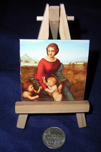 Madonna in the Meadows, Raphael Santi, Mini-Art Print & Easel - Picture 1 of 1