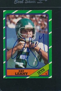 1986 Topps #104 Pat Leahy NY Jets Signed Auto *35120 - Picture 1 of 1
