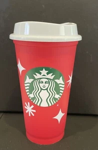 Starbucks 2022 Holiday Cup 25th Anniversary roter Kunststoffbecher - Bild 1 von 2