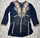 Nice! JOHNNY WAS Floral Embroidered Penn Tunic M $250