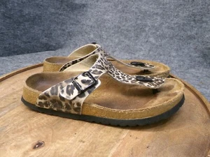 Birkenstock Womens Gizeh Papillio Cheetah Birko-Flor Sandals Size 38 US 7 Reg. - Picture 1 of 9