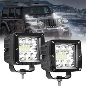 Pair 3inch 240W LED Work Light Cube Pods Driving Work Fog SPOT Light /FLOOD - Bild 1 von 6