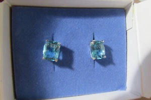 Vintage 2004 NEW/Box unworn AVON Colors and Shapes pierced earrings - light blue - Picture 1 of 7