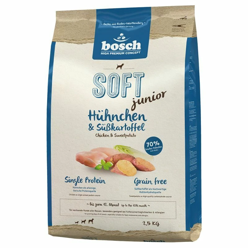5kg bosch Soft Junior Hühnchen & Süßkartoffel Hundefutter Vollnahrung NEU & OVP - Bild 1 von 1