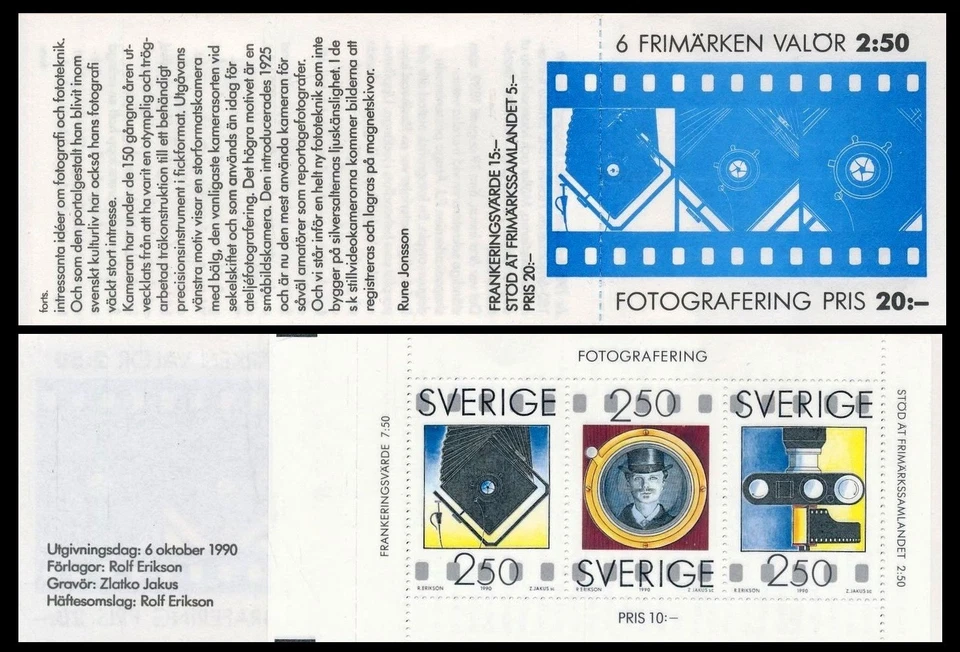 Sweden 1990 Booklet, Photography, Pictures, Art  - Image 1 of 1