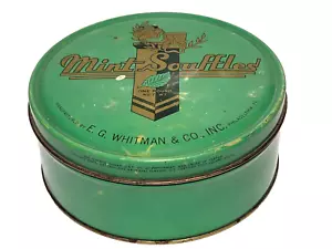 Vintage Mint Souffles 6" across Candy Tin by E.G. Whitman & Co. Philadelphia - Picture 1 of 7